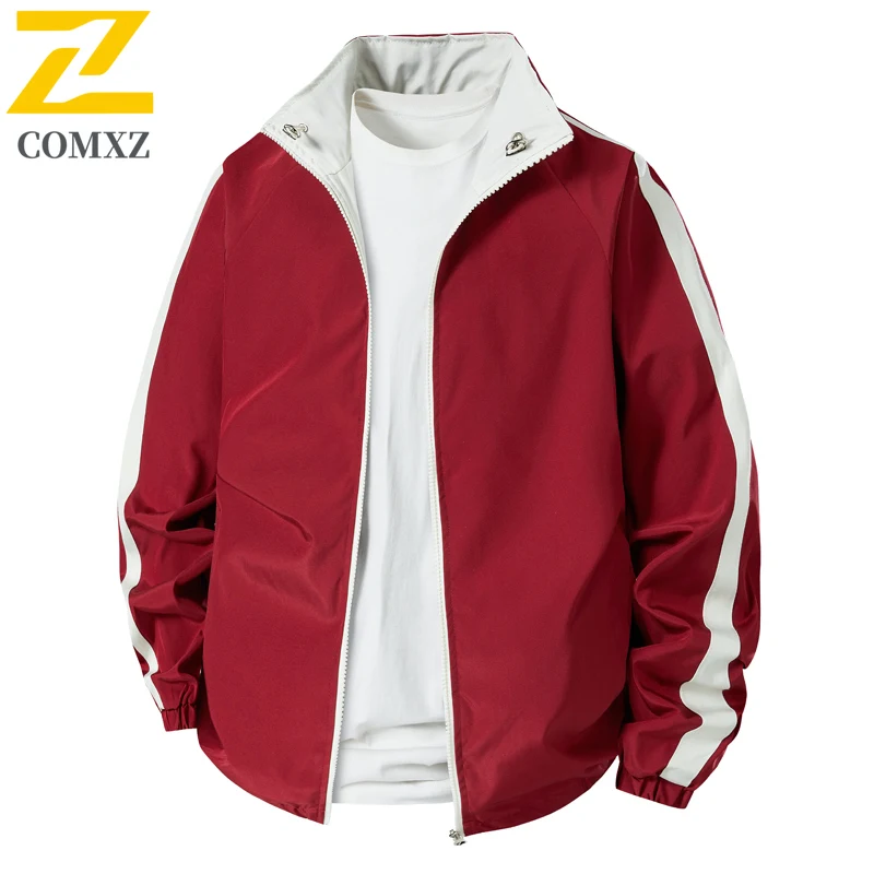 

Молодежная мужская спортивная куртка, повседневная уличная двусторонняя водонепроницаемая куртка с воротником-стойкой, мужская одежда для езды на велосипеде