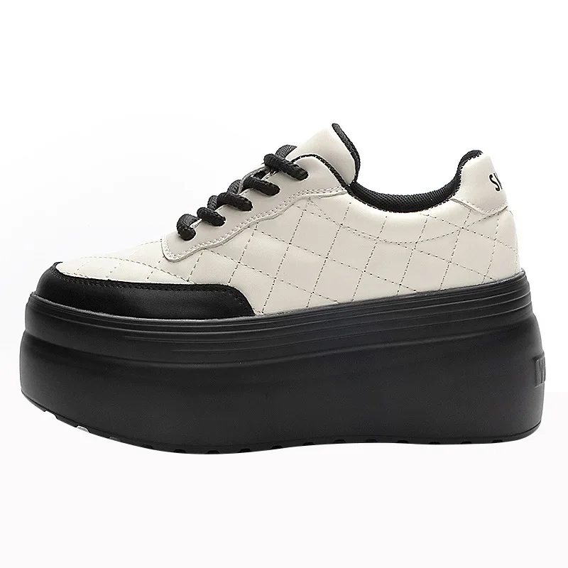 

Дизайнерские ботильоны из натуральной кожи на платформе 8 см, массивные кроссовки, женские удобные весенне-осенние поддерживающие туфли-лодочки