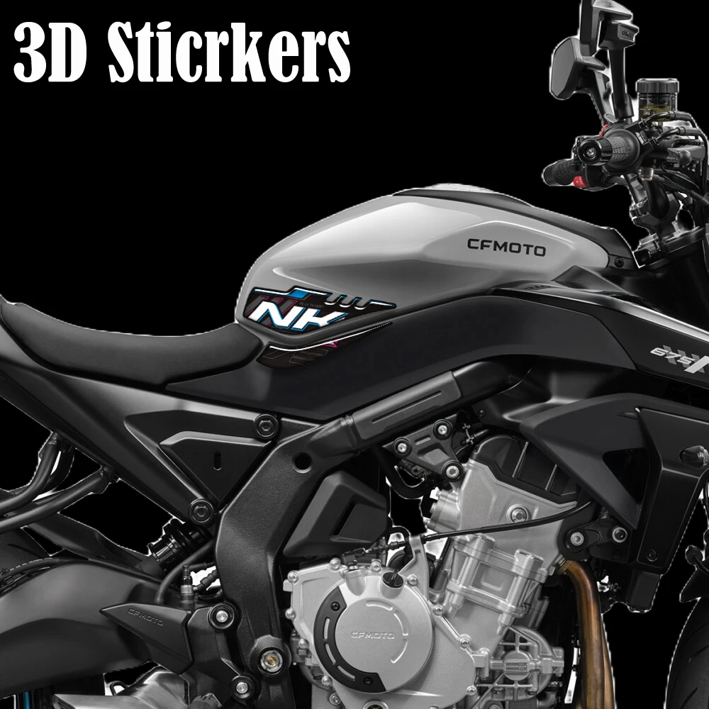 New Motorcycle Tank Pad Side Grips Gas Fuel Oil Knee Protector 3D Stickers Decals For CFMOTO 675NK 675 NK 2024 2025