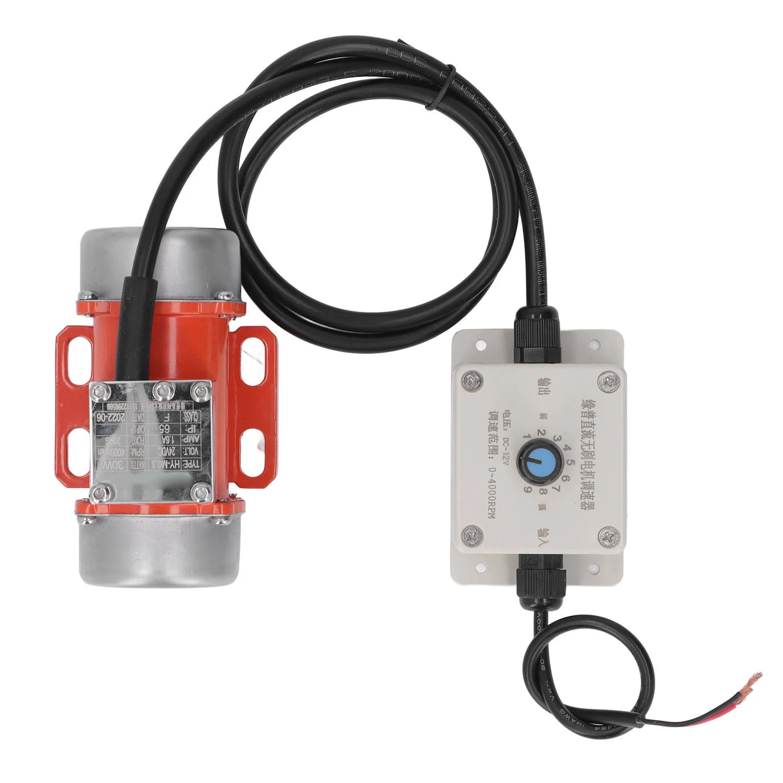 

Electric Vibrating Motor Adjustable Exciting Force Brushless Vibration Motor with Speed Controller 30W 4000RPM Concrete Tool