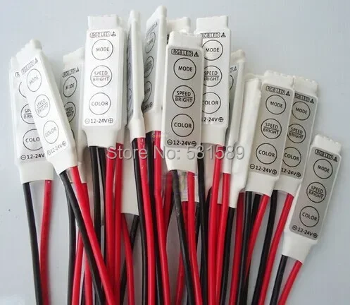 Mini contrôleur LED RVB avec télécommande IR 3, alimentation pour module et bande RVB, contrôleur Snapcontrmatérielle DC12V, 200 pièces