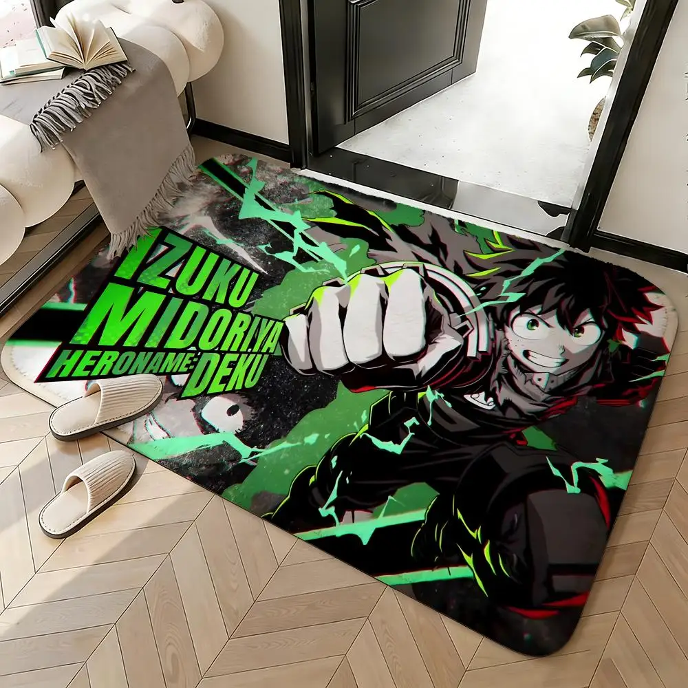 Soft Absorbent Non-Slip Rug Anime My Hero Academia Floor Mat Home Decor Doormat Bedroom Floor Mat Shower Carpet