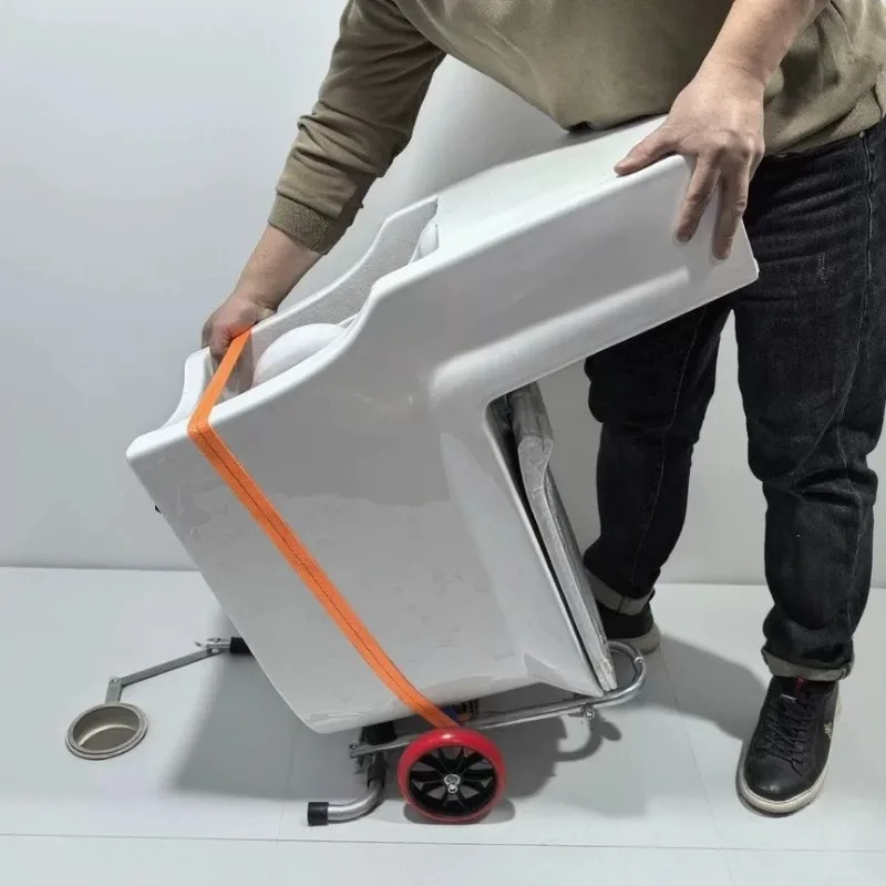 Foldable Toilet Installation Dolly Labor Saving Mobile Position Clamp Portable Sanitary Ware Mounting Tool
