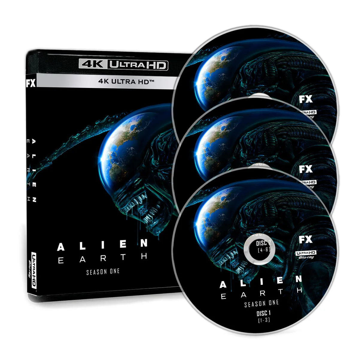 4K UHD Alien: Earth Staffel 1 (2025) PS5-kompatible XSX Blu-ray Episoden-Disc HDR10
