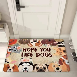 Flower & Letter Graphic Mat Modern Polyester Floor Mat Anti-slip Indoor Outdoor Rug Doormat For Living Room And Bedroom Carpet