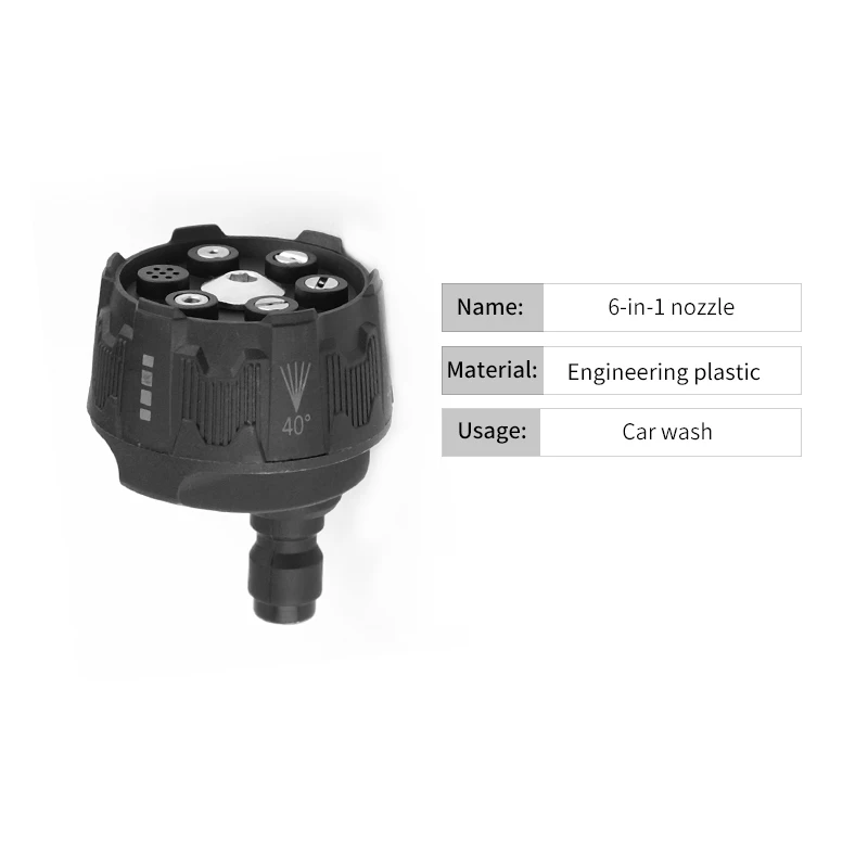 Aksesoris Cuci Mobil Mesin Cuci Tekanan Tinggi 6-dalam-1 Nosel untuk Pistol Air Baterai Lithium Nirkabel Pistol Cuci 1/4 Koneksi Cepat M14