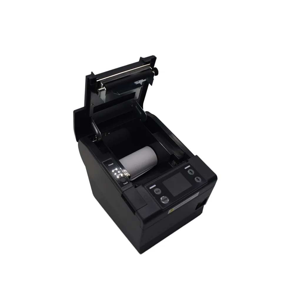 MQTT خادم طابعة الإيصالات الحرارية 80 مللي متر محول الطاقة واي فاي Pos سحابة طابعة شاشة LCD 12 أشهر 250 مللي متر/ثانية