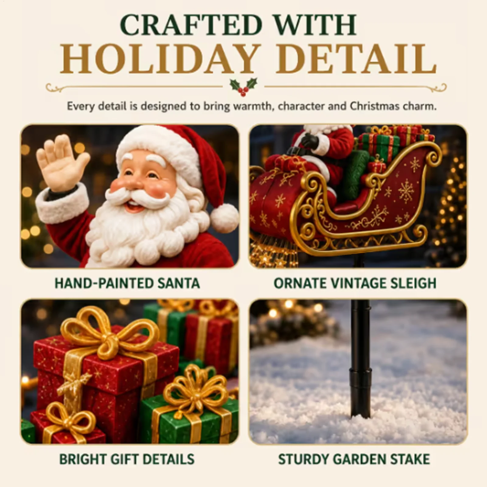 2026 New Santa's Flying Sleigh - Outdoor Lighting Effects ulasan dan harga
