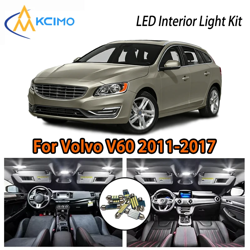 

Dynamic LED Interior Lighting For Volvo V60 2011-2017, Two Colors Super Bright Easy Install