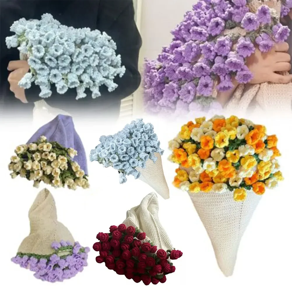 

Flower Bouquet Blanket DIY Material Package Crocheted Blanket Knitted Blanket Birthday Mothers Day Gifts