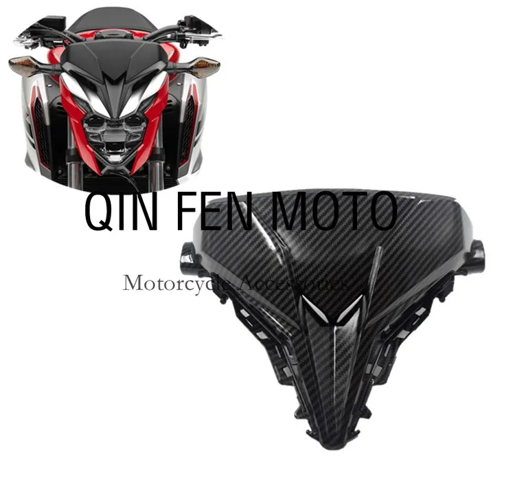 

Motorcycle Headlight Head Cover Fairing Fit For Honda CB650F 2016-2018 Carbon Fiber Paint