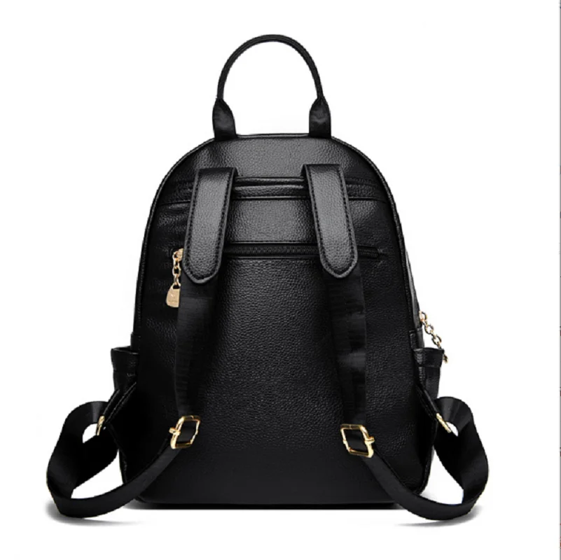 New Women's High Quality Leather Travel Double Shoulder Bags Korean Fashion Large Capacity Backpacks School Bag Crossbody Totes