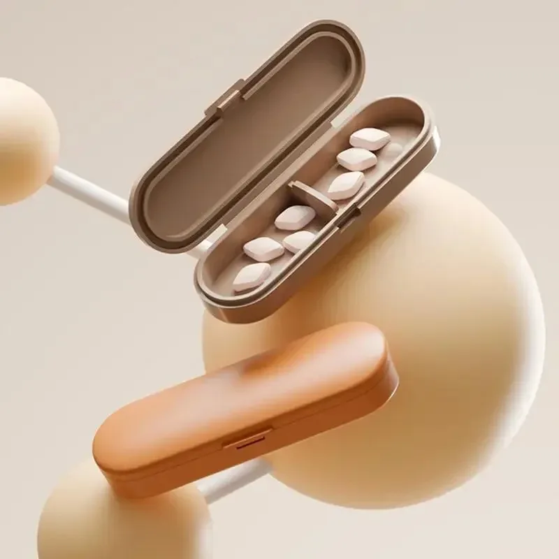 

Mini Magnetic Pill Organizer Pill Dispenser Travel Medicine Storage Box Suitable for Kitchen and Home Use