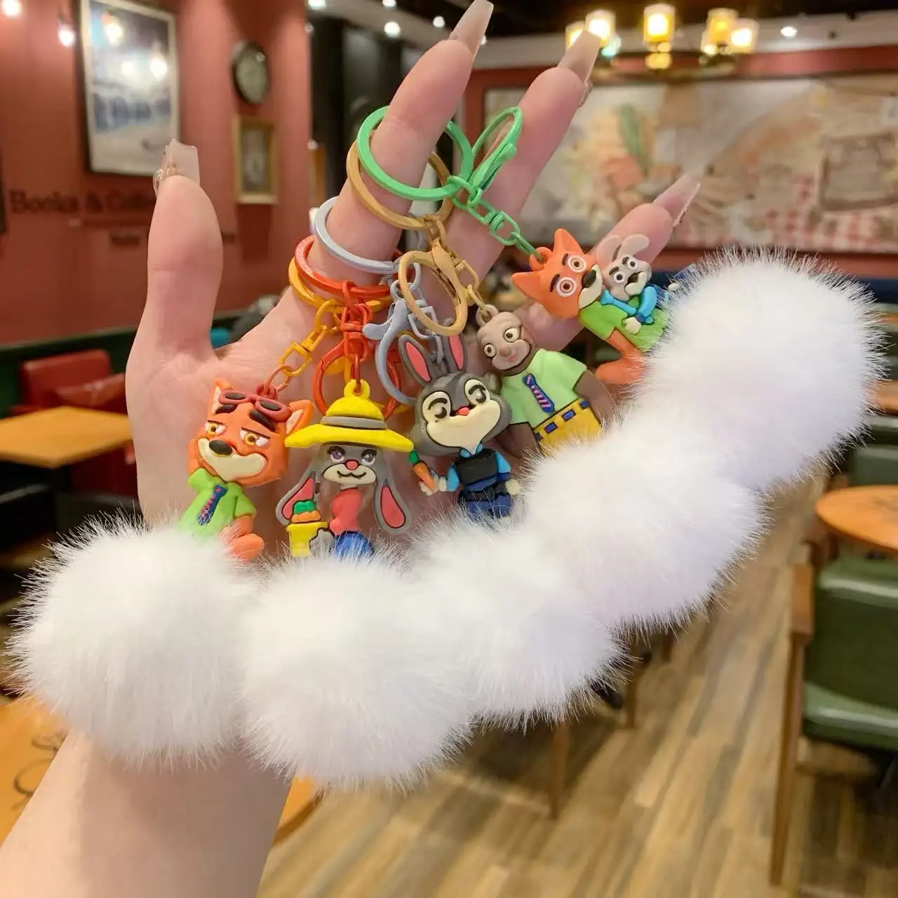 

Kawaii Disney Judy Hopps Doll Keychain Nick Wilde Pendant Accessories Practical Small Gifts For Girls