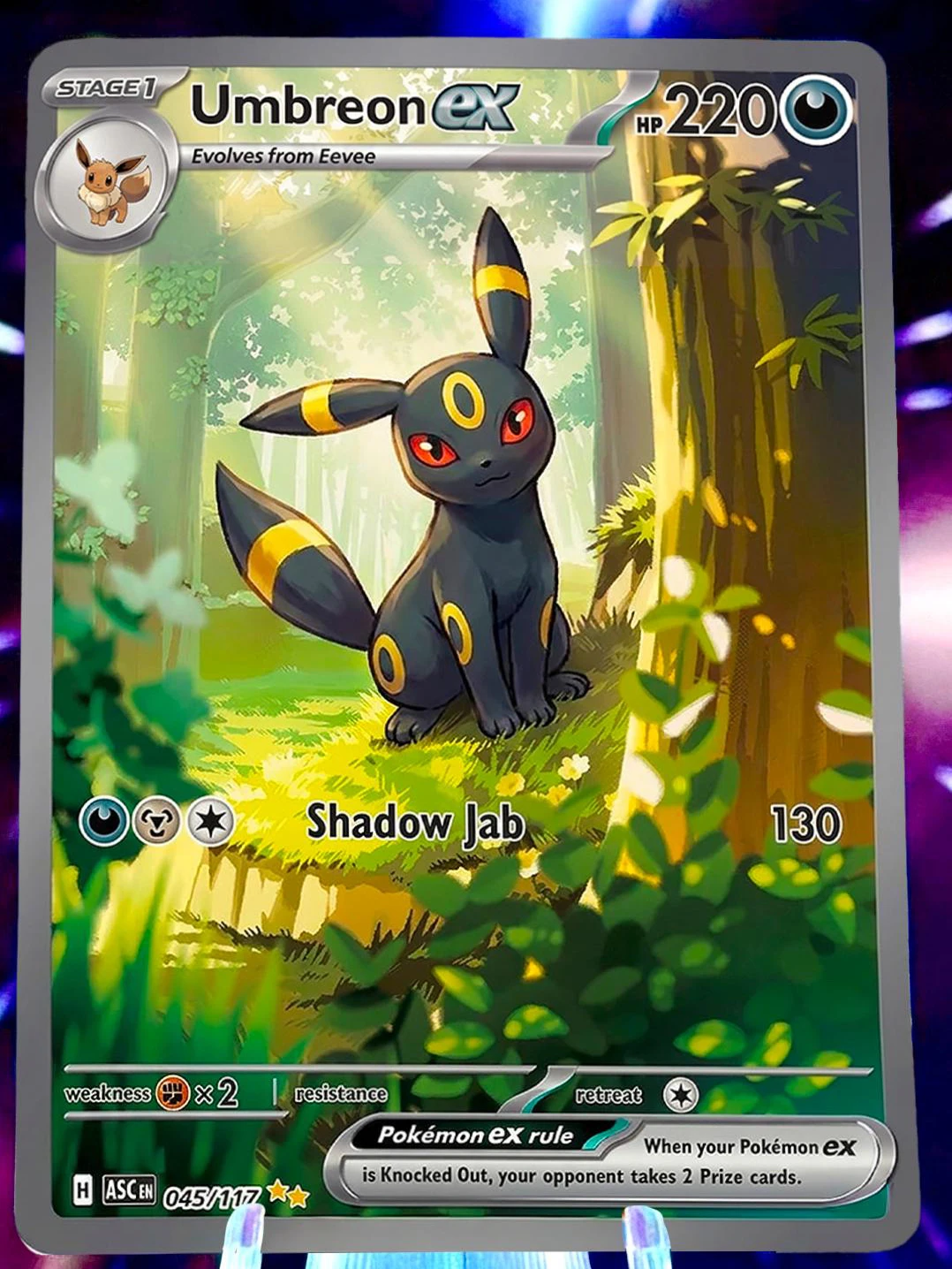 Diy Self-control Eevee Espeon Sylveon Fan Art Trading  Card Anime Collection Cards Gift Toys