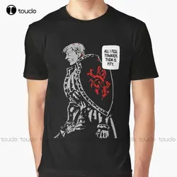 Escanor Graphic Divine Axe Rhitta Escanor Lions Sin Of Pride T-Shirt Custom Aldult Teen Unisex Digital Printing Tee Shirts