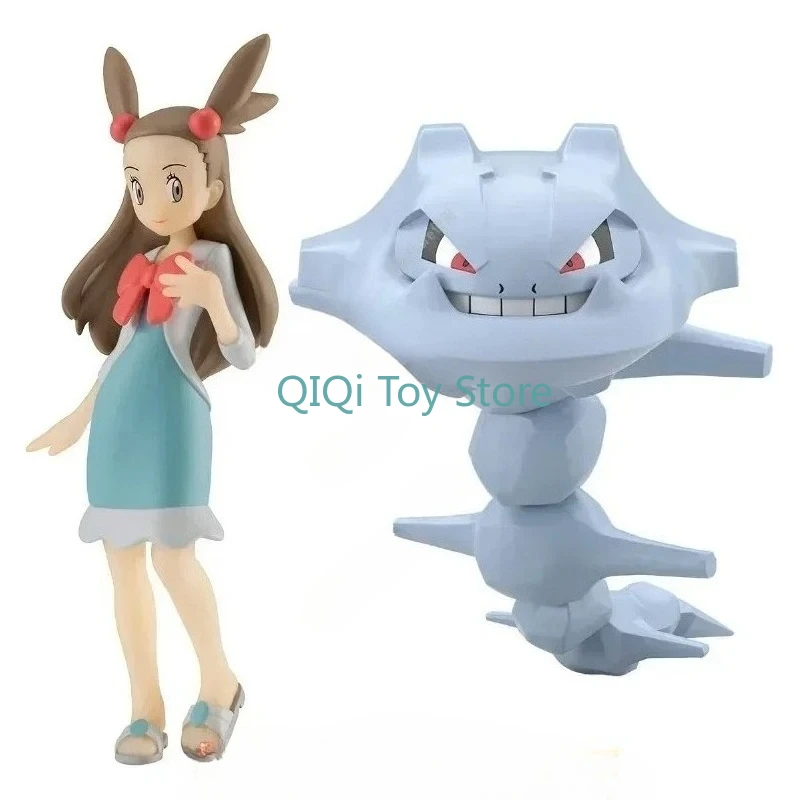 

Bandai POKEMON Johto región Jasmine Steelix figuras de Anime juguetes para niños regalo adornos de modelos coleccionables
