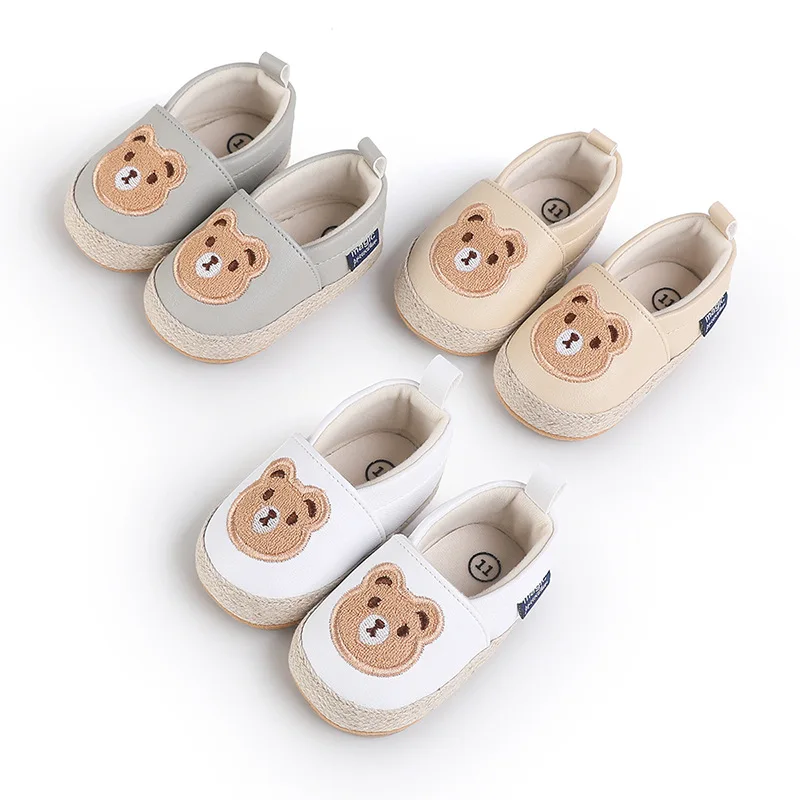 Spring and Autumn Cartoon Bear Male and Female Baby Shoes 0-1 Year Old Baby Step Shoes Baby shoes Learning Shoes