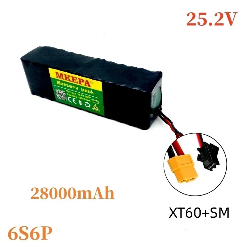 充電器付きリチウム電池,25.2v,18650,6s6p,28000mah,電動バイク,スクーター,車椅子,40腹筋に適しています