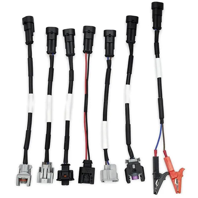 A82M-7Pcs/Lot Common Rail Injector Tester Plug Adapter Cable For For Injector Nozzle Wiring Cables Cord