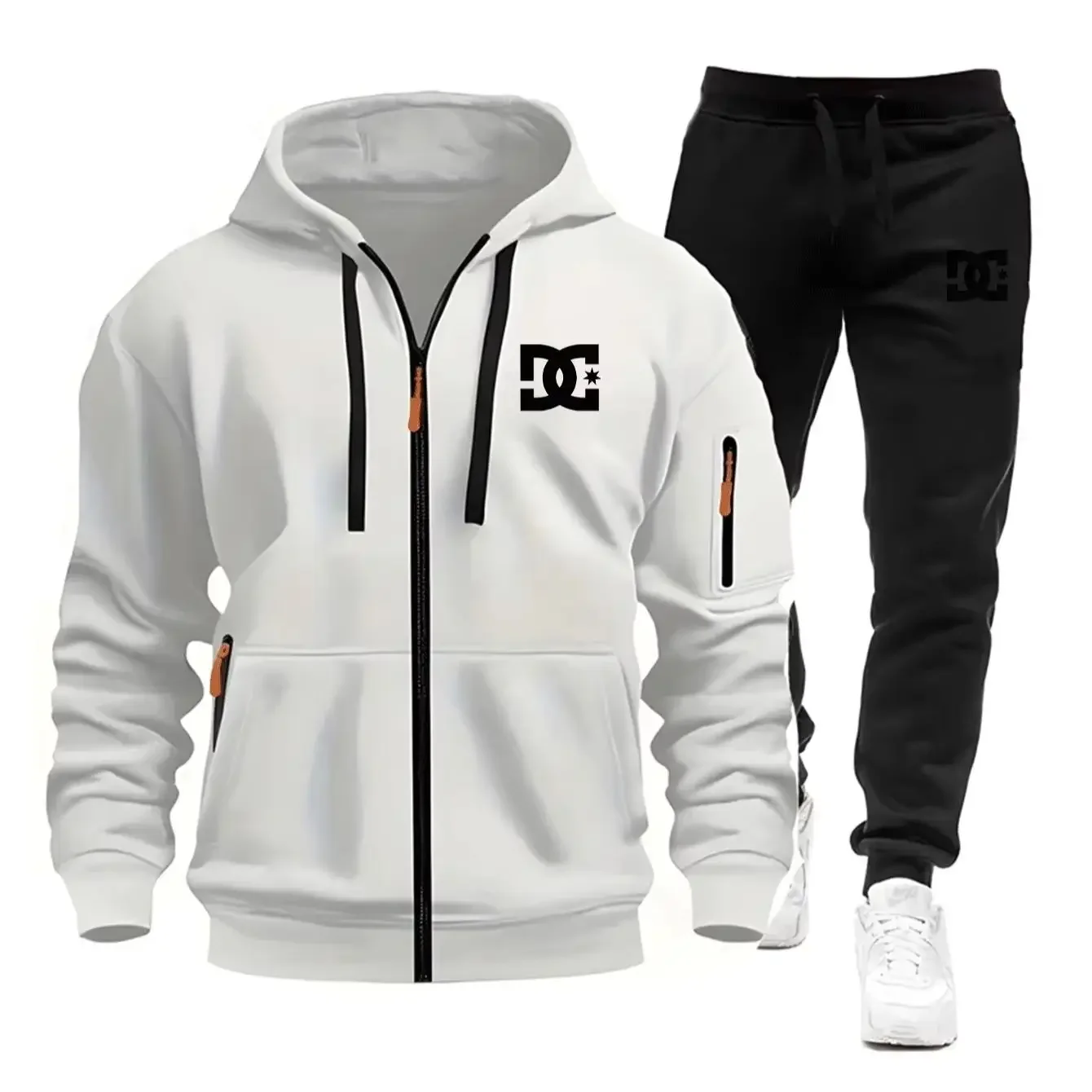 Dos Conjuntos de Ropa Deportiva para Hombre para Otoño/Invierno 2026, Incluyendo una Sudadera y Dos Conjuntos de Pantalones Deportivos para Correr con Gorros de Lana