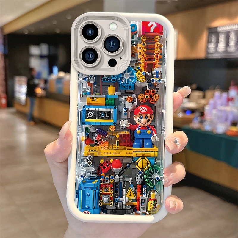 New Super Mario Bros Game Phone Case for iPhone16 15 14 13 12 11 Pro Max 16 15 14 8 7 Plus X XS Max 8 7 Non-Slip Silicone Covers