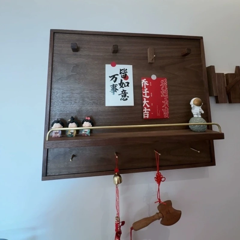Black Walnut Electrical Meter Box Creative Open Door Style Circuit Breaker Storage Rack Multi-functional Electrical Box Decor