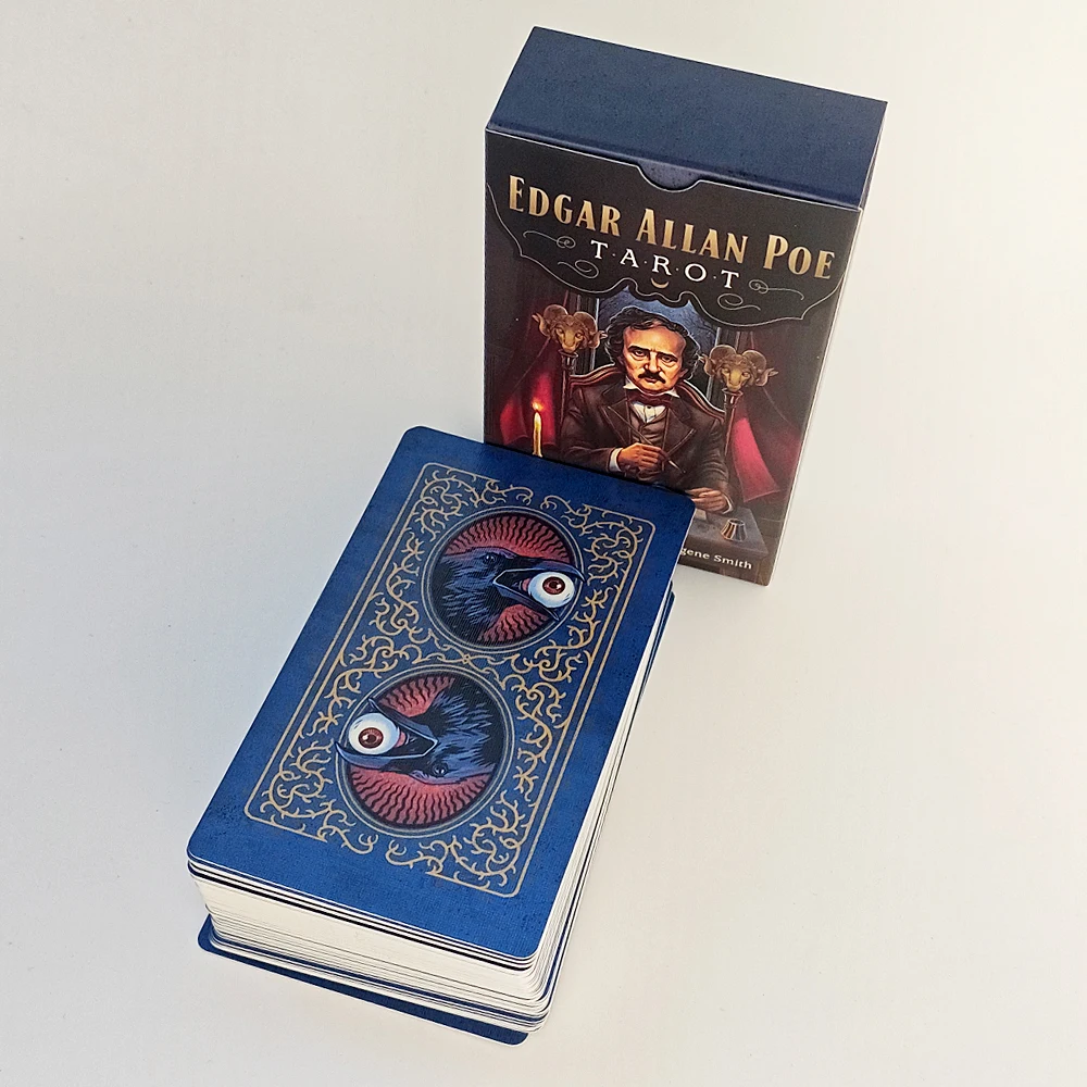 

Edgar Allan Poe Tarot Deck 78 Stunning Illustrations 12*7cm Based on Poe's Tales Printed on 350GSM Double-embossed Cardstock