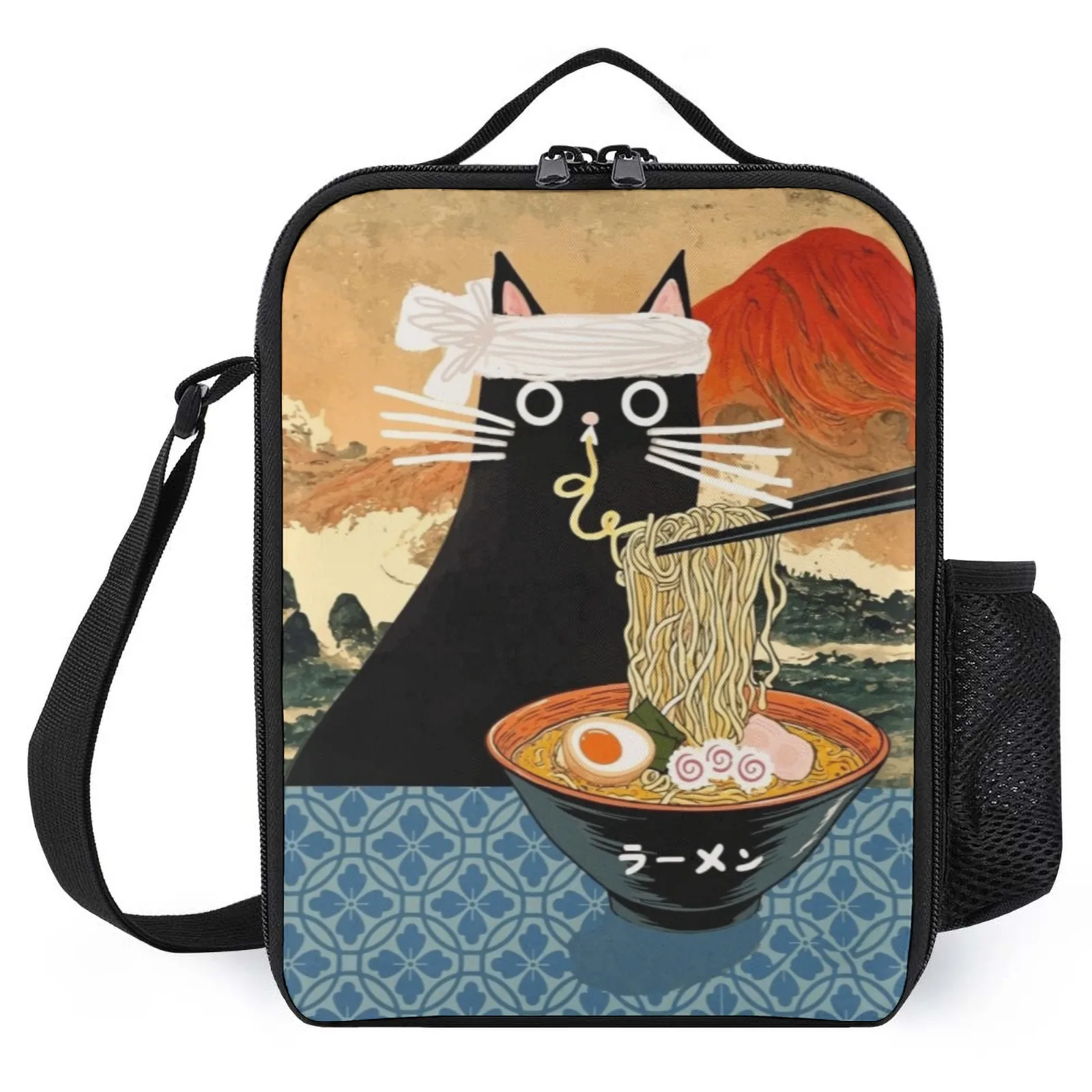 

Ramen Cat_2 Sac Isotherme A Repas Printed Child Picnic Bag Lunch Thermal Bag Insulation Lunch Box Bag