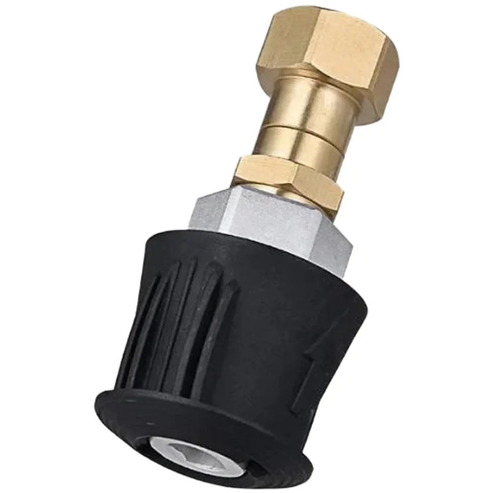 1/4 Quick Connect Adapter Green Yellow Nozzle High Pressure Washer Accessory Valve 360° Anti-Tangle Design