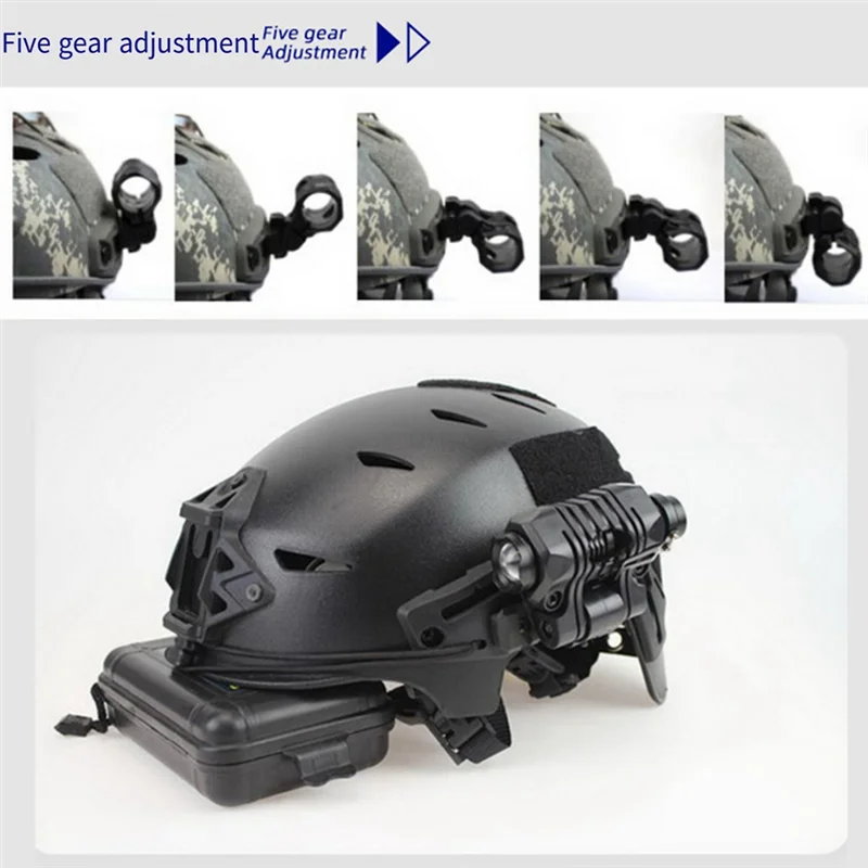 ABRU-Helmet Special Lighting Flashlight Rail Helmet Accessories 25Mm 5 Position Torch Clamp Torch Holder