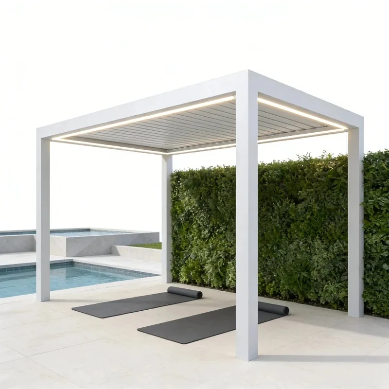Most Advanced Zip Screen Powder Coated 6063-T5 Aluminum Alloy Patio Pavilion