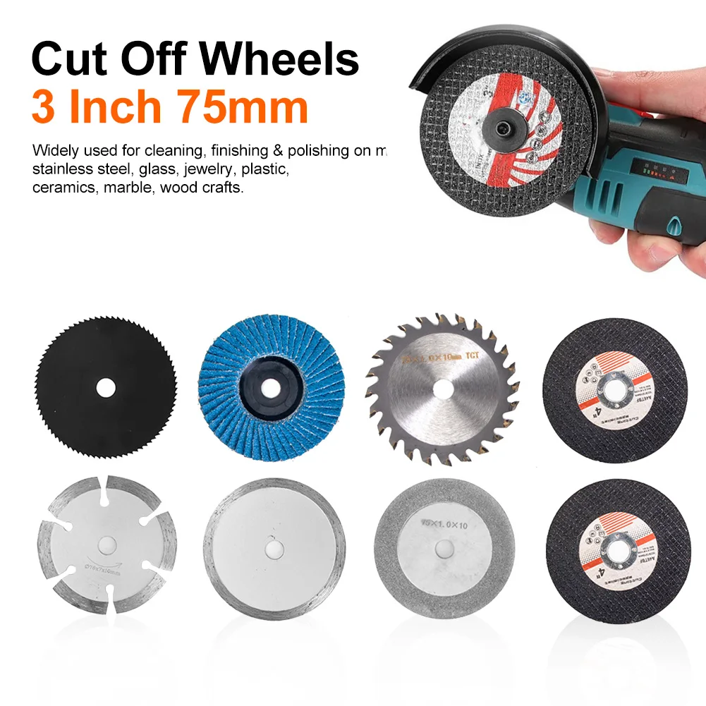 Grinding Wheels Flap Discs Sanding Disc Grinding Wheels Blades For Angle Grinder Wood Abrasive Tool Cut Off Wheels 3 Inch 75mm