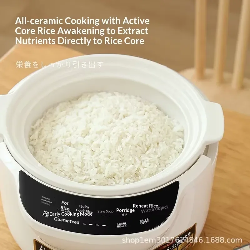 3L Japanese Genuine Ceramic Earth Pot Rice Cooker Microcomputer Control Household Multi Function Low Pressure Cooking