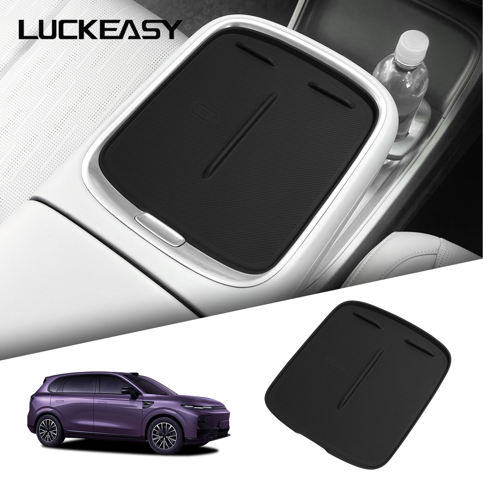 LUCKEASY for Leapmotor B10 2025-2026 Wireless Charging Pad Auto Accessories Non-slip Pad Car Phone Charger Mat Protective Mat