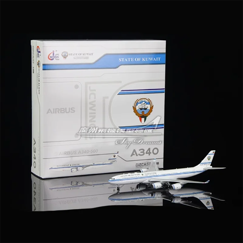 

Diecast JCWINGS 1:400 Scale XX40053 Kuwait Airbus A340-500 9K-GBA Passenger Aircraft Model Decoration Collection Toy Gift