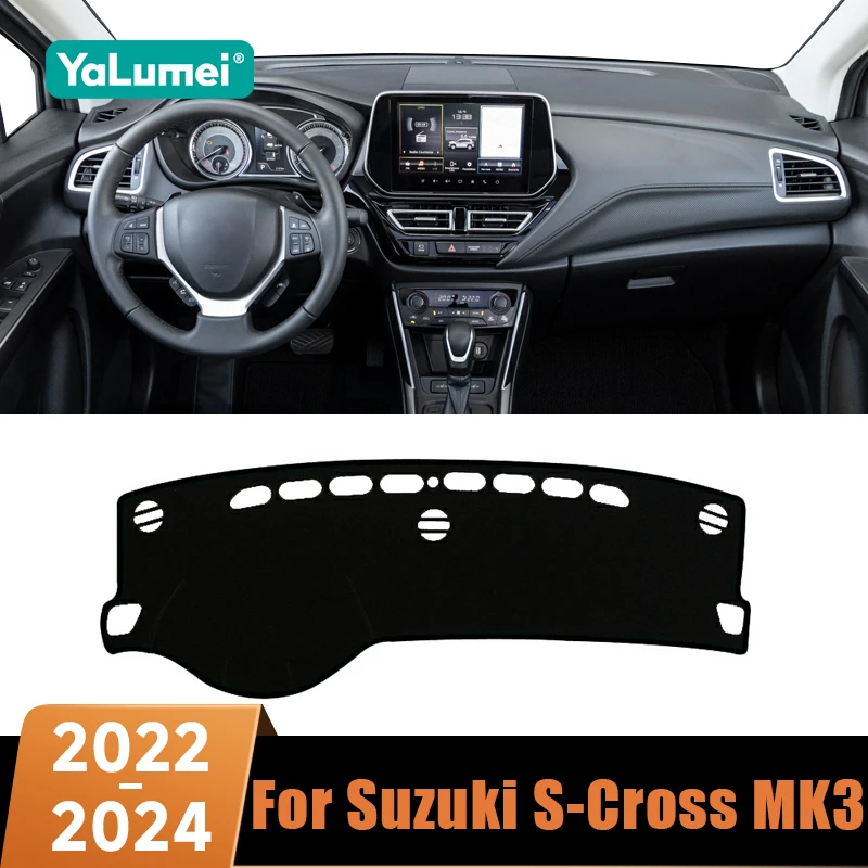 Für Suzuki S-Cross MK3 2022 2023 2024 Hybrid Auto Armaturenbrett-Schutzmatte Sonnenschutz Anti-Blendschutzmatte Rutschfeste Zubehörteile