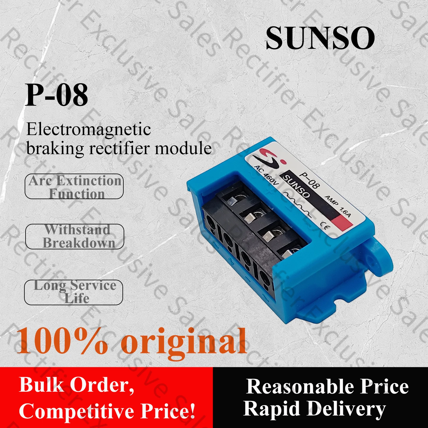 SUNSO P-08 1.6A AC460V Motor Brake Rectifier
