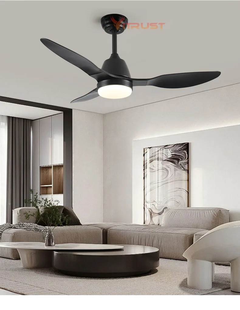 Tuya Smart Ceiling Fan Light Home LED Ceiling Fan Lights 36in 42/52 Inch Fan Black White Remote Control TUYA APP Ceiling Fan