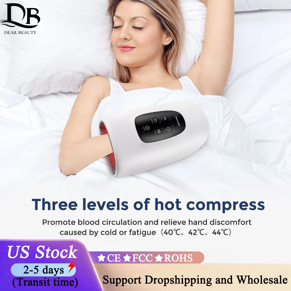 

Wireless Electric Hand Massager Air Compression Hot Compress Palm Acupoint Massager Finger Arthritis Numbness Muscle Relaxation