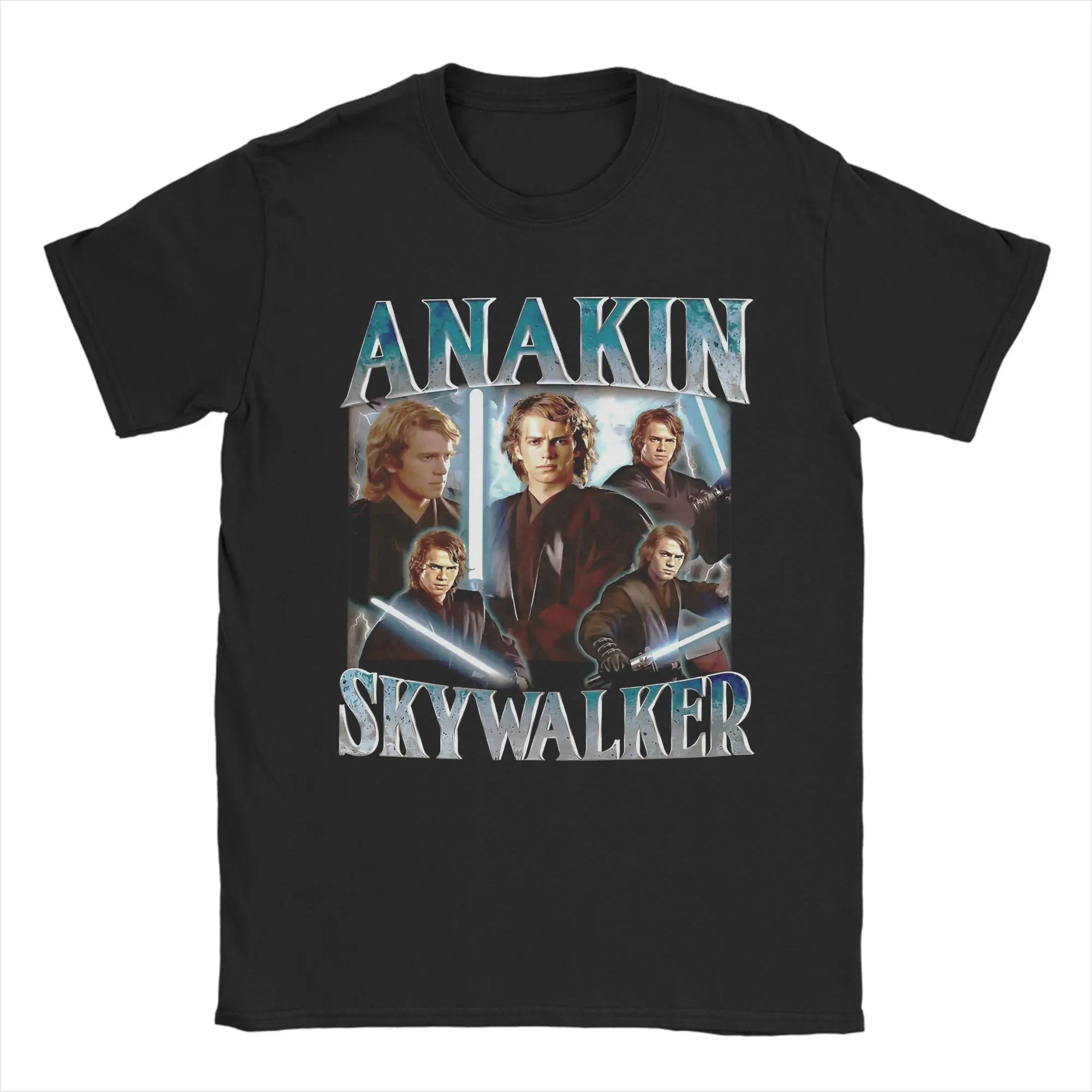 

Футболка Anakin Skywalker, мужские хлопковые винтажные футболки, футболки с круглым вырезом, топы с короткими рукавами, 4XL, 5XL, 6XL