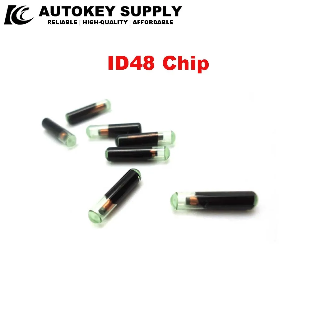 

10 шт. чипов ID48, чистых, без данных, для копирования ключей T6 Crypto Unlock, стеклянный транспондер, чип ID 48, автоаксессуары