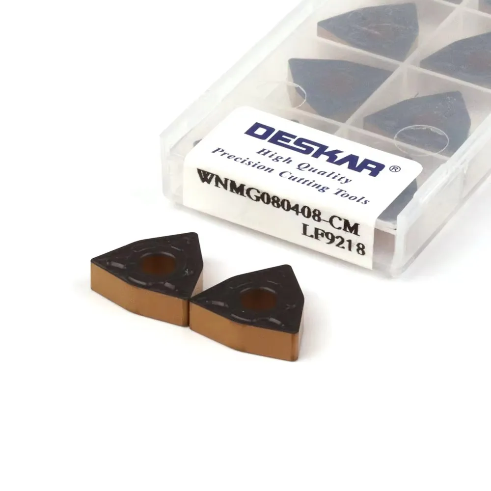 WNMG Series DESKAR WNMG080404/08/12 HQ/TM/PR/ZM/R-S/L-S LF9218 Numerical Control Lathe Double-Coated Peach Shaped Cutting Insert