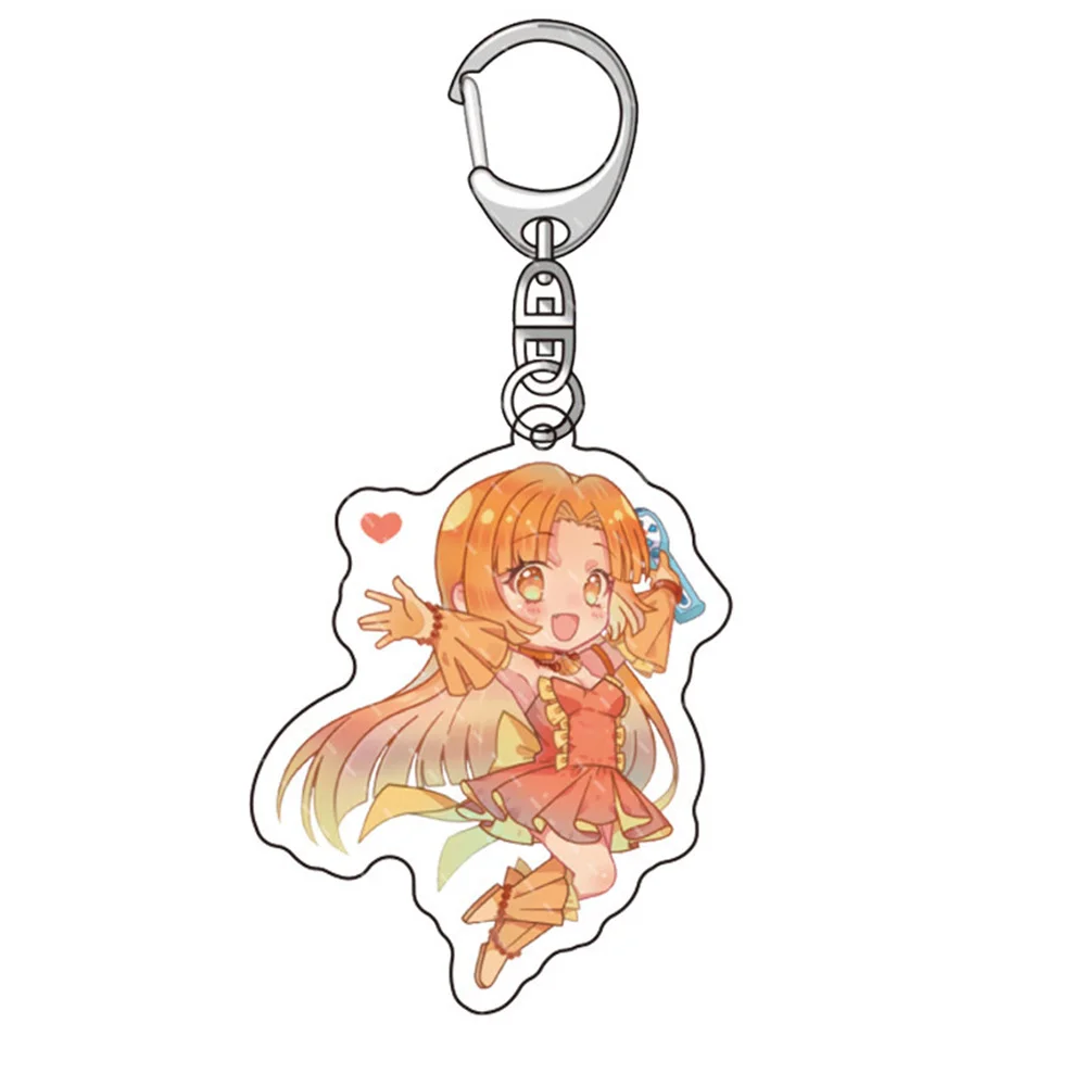 Mermaid Melody Keychain Cosplay Anime  Acrylic Keyring Nanami Ruchia Lucia Hanon Hosho Bag Pendant Friends Gift