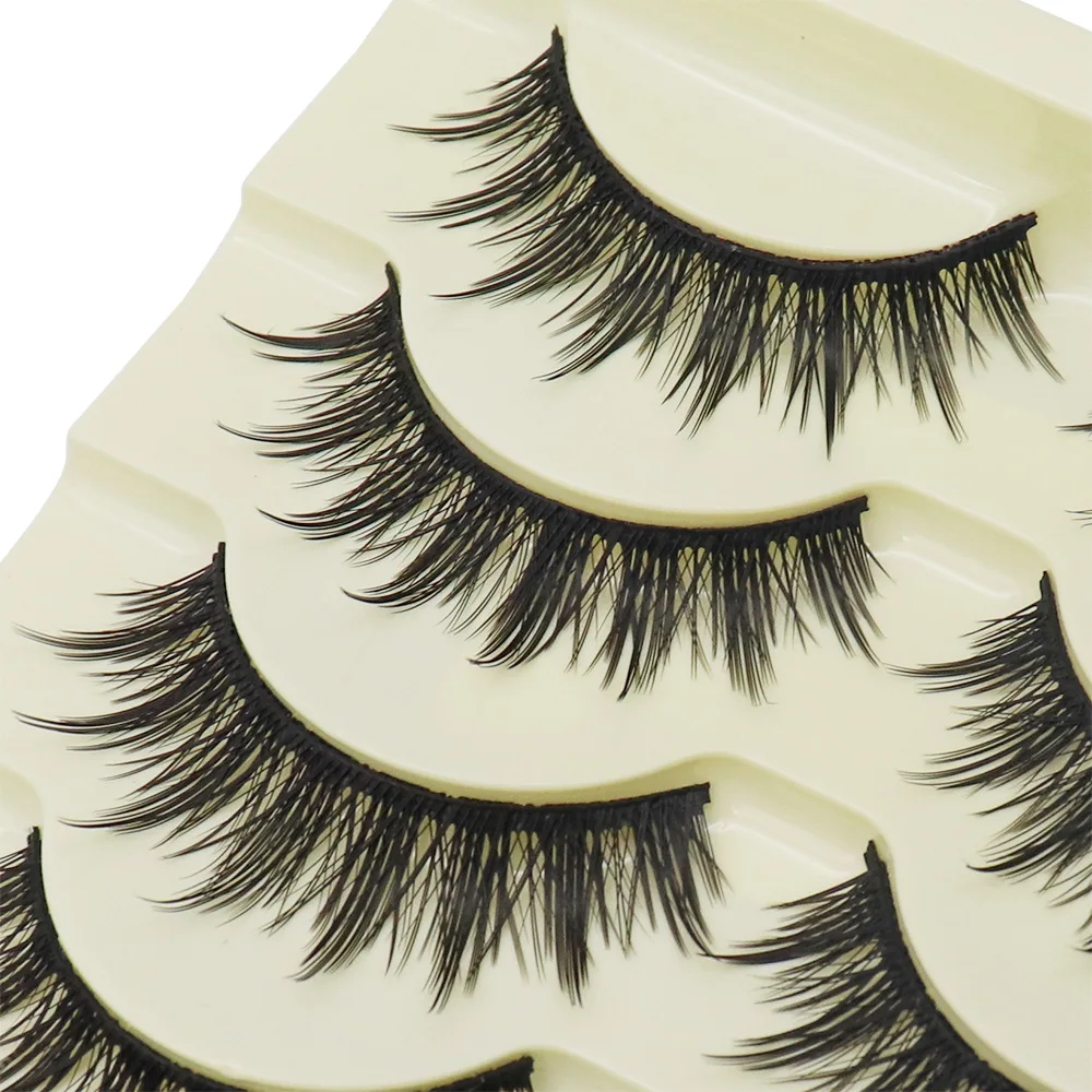 Fake eyelashes, whole hard black stem, upper eyelashes, European and American lenses, swollen eye bubbles, can support double ey
