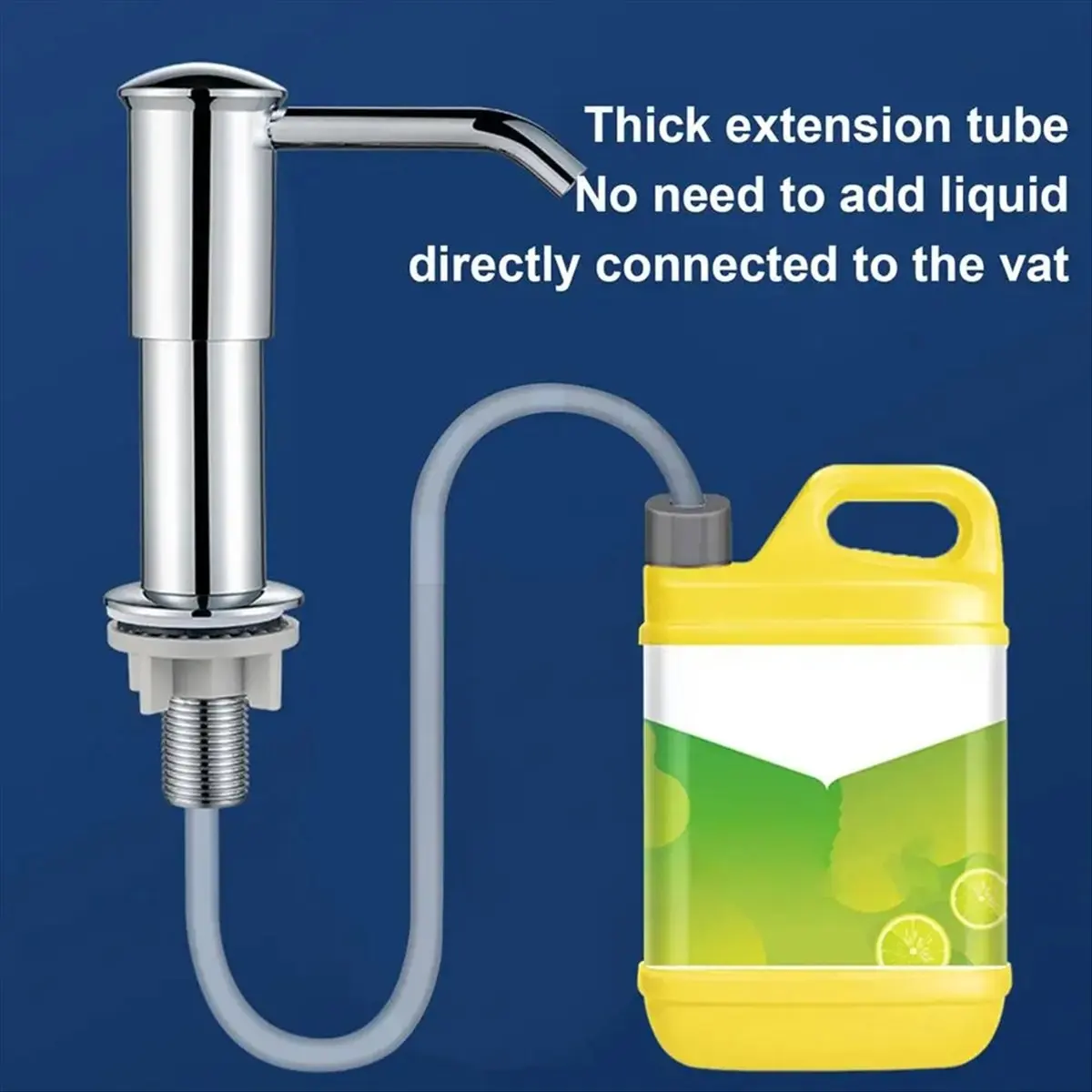 (ABKM) Soap Dispenser Extension Tube Kit Household Kitchen Sink Liquid Soap Dispenser Bathroom Lotion Detergent Hand Press C