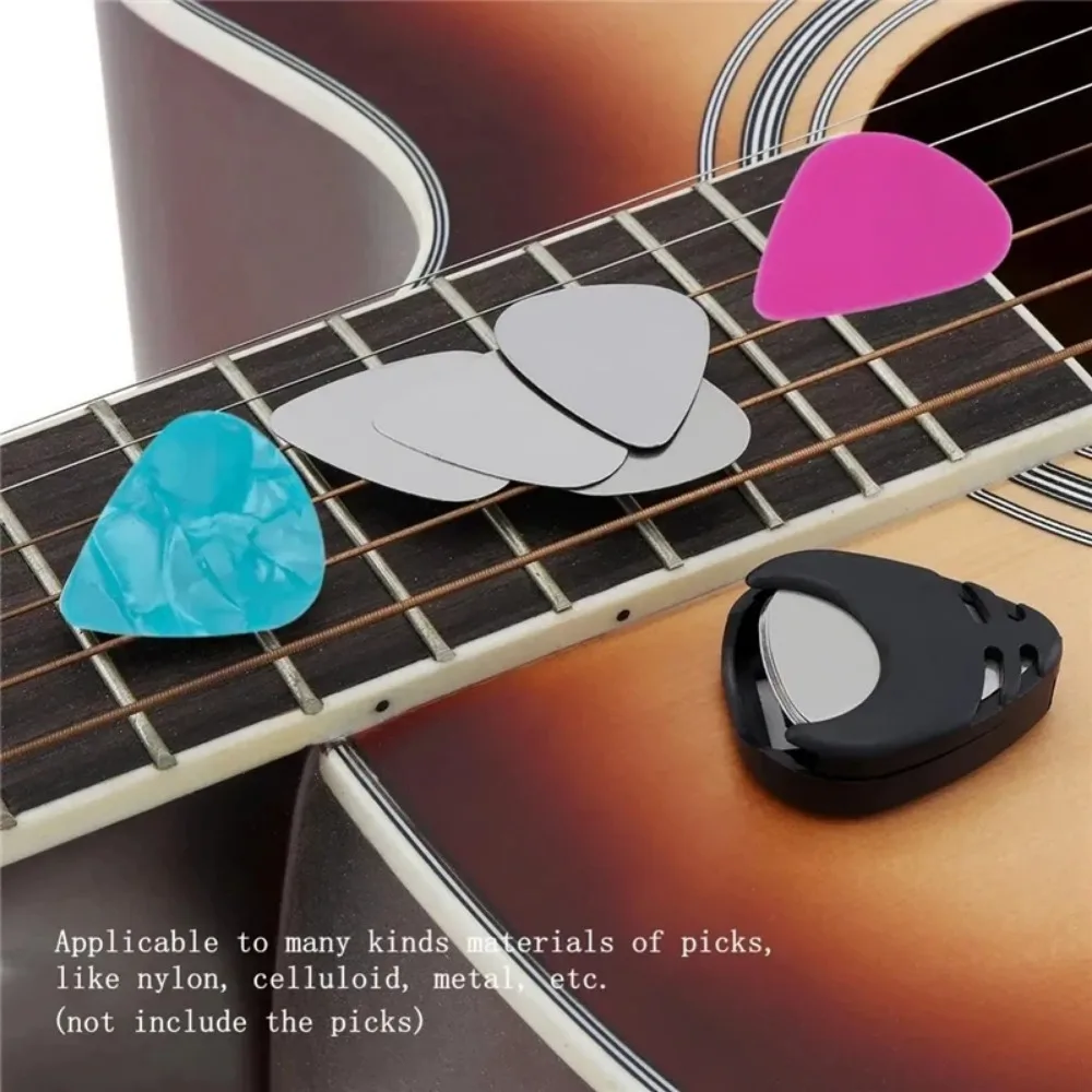 1/5/10 Peças Suporte Adesivo de Plástico para Palhetas de Guitarra em Formato de Triângulo, Estojo de Armazenamento Rápido para Guitarristas