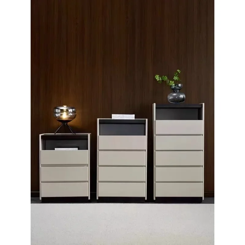 Sofa Side Cabinet Bedroom Combination Bucket Cabinet Smoke Superior Grey