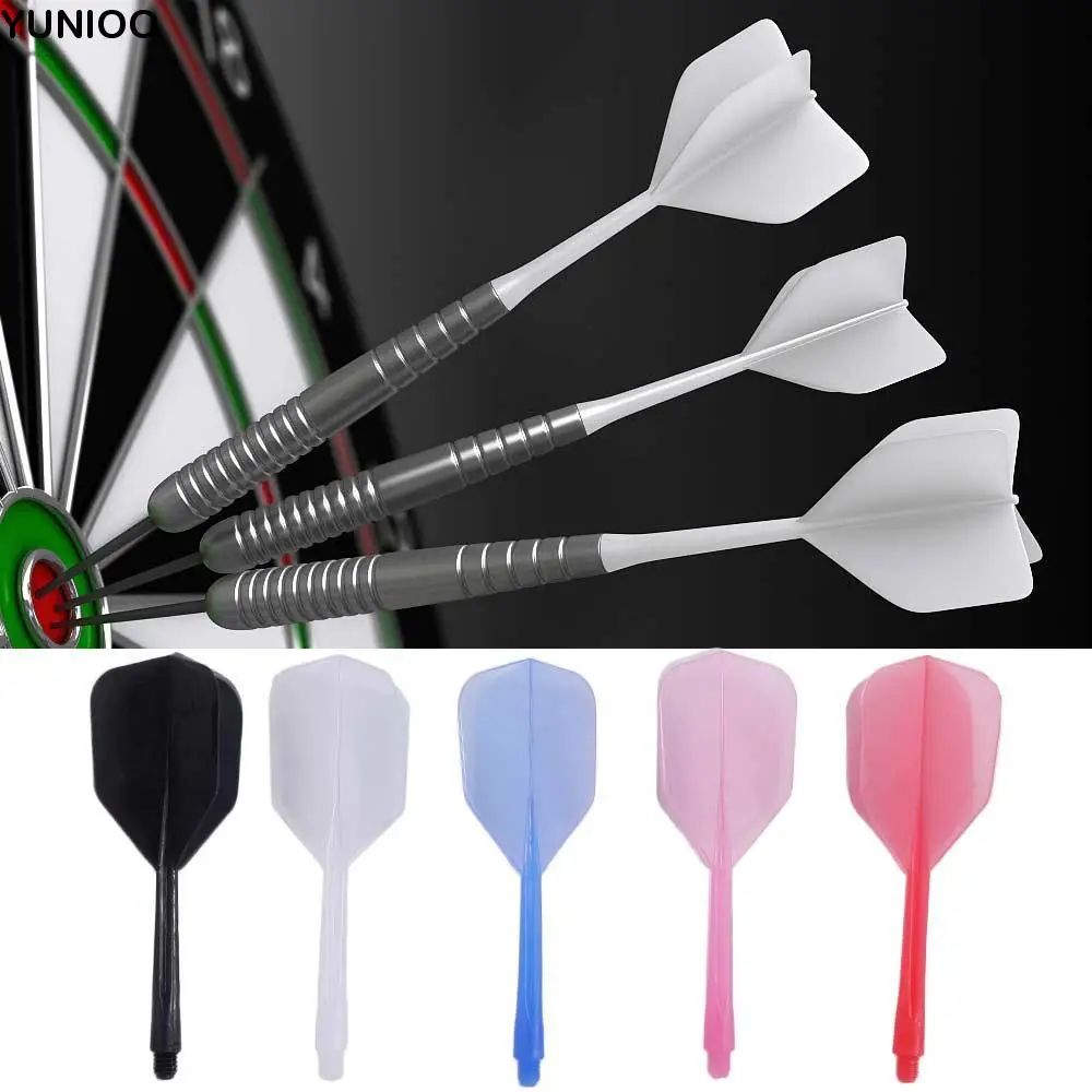 3PCS Dart Leaves 2BA Darts Tail Plastic Shafts Soft Darts Flights Anti-fall Transparent Table Games