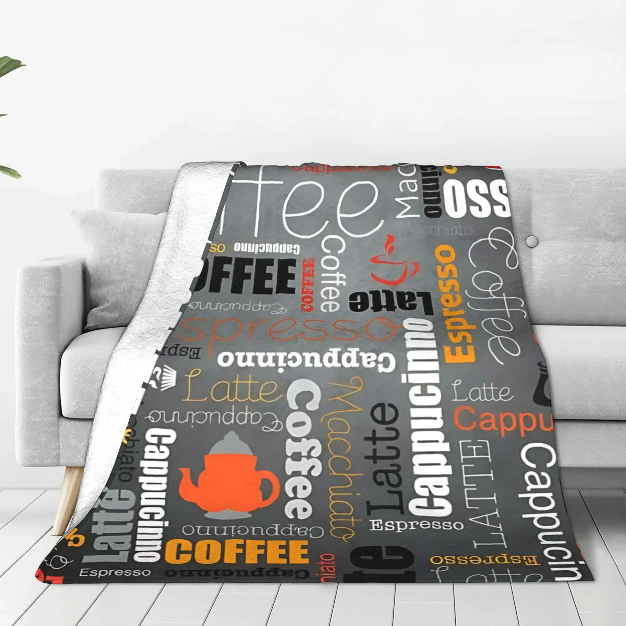 1PC Coffee Aesthetics and Vibes Daily share ideas  Winter Blankets for Adults Bedding Home Interior Sofa Knee Black Friday Deals